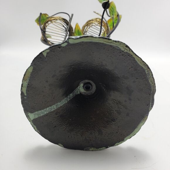 Metal Tree Tealight Candle Holder Bird Nest French Country Farmhouse 3D Leaves - Picture 9 of 10